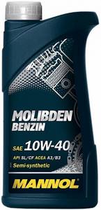 MANNOL MOLIBDEN BENZIN 10w40 SL/CF  1л п/синтетика, масло моторное